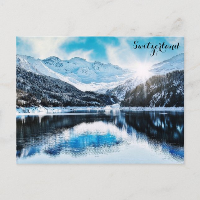 Switzerland Swiss Alps Travel Photo Postcard (Front)