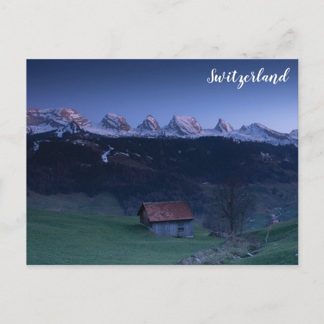 Switzerland Swiss Alps Travel Photo Postcard (Front)