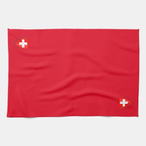 Switzerland Swiss Coat of arms red Kitchen Towel