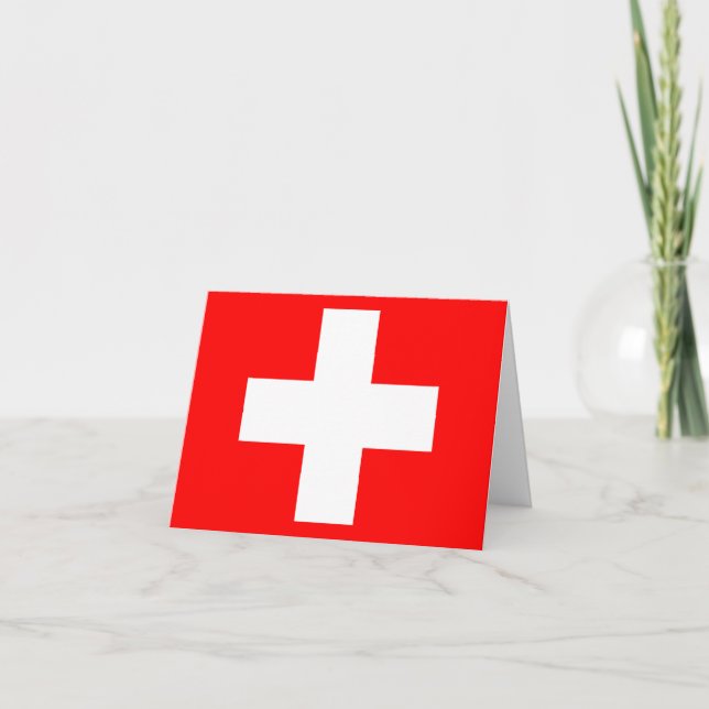 Switzerland (Swiss) Flag Card (Front)