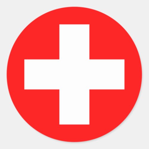 Switzerland Swiss Flag Classic Round Sticker