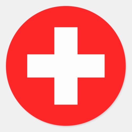 Switzerland _ Swiss Flag Classic Round Sticker