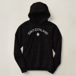 Switzerland - Swiss Flag Cross Embroidered Hoodie at Zazzle
