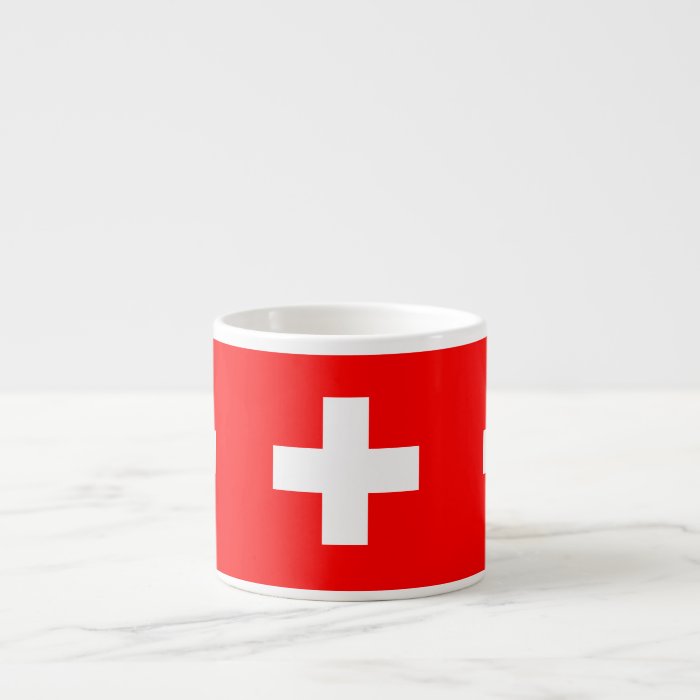 Switzerland   Swiss Flag Espresso Cups