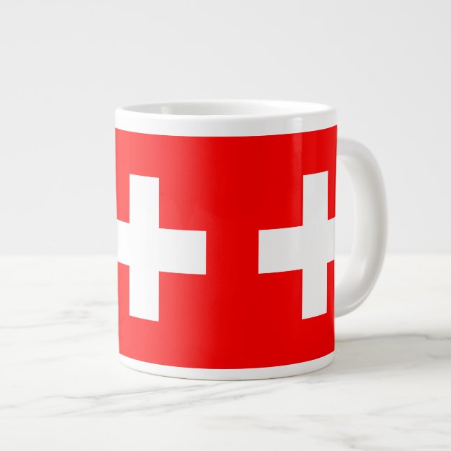 Switzerland - Swiss Flag Large Coffee Mug (Front Right)