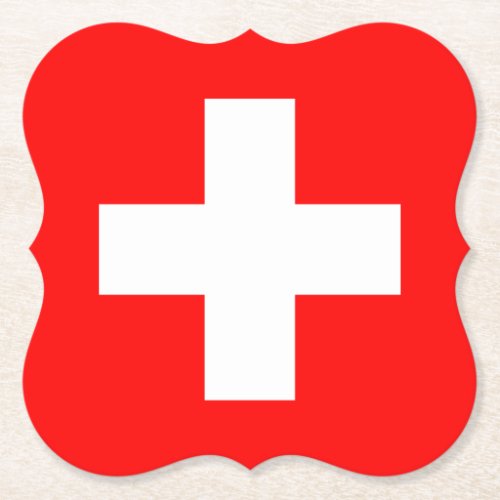 Switzerland Swiss Flag Paper Coaster