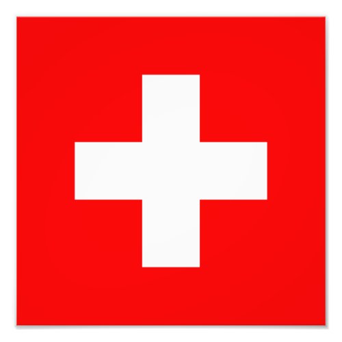 Switzerland _ Swiss Flag Photo Print