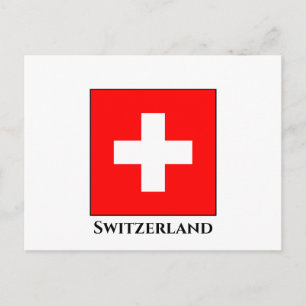 Switzerland (Swiss) Flag Postcard