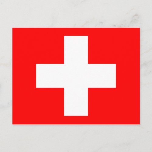 Switzerland Swiss Flag Postcard