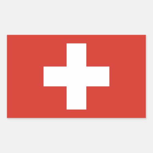 SwitzerlandSwiss Flag Rectangular Sticker
