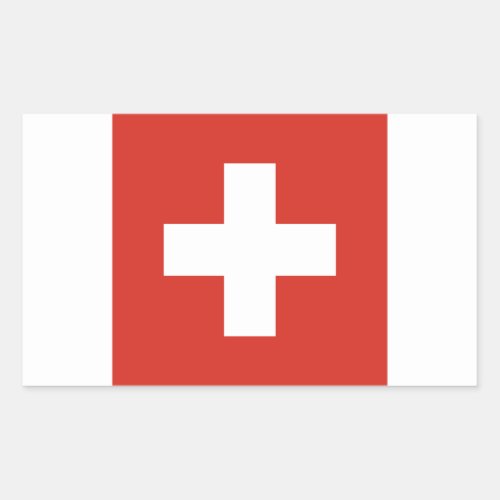 SwitzerlandSwiss Flag Rectangular Sticker