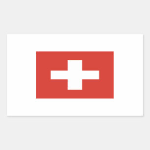 Switzerland/Swiss Flag Rectangular Sticker