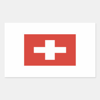 Switzerland/Swiss Flag Rectangular Sticker
