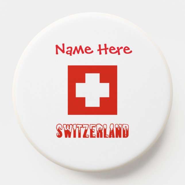 Switzerland Swiss Flag Red Personalization  PopSocket (Popsocket)