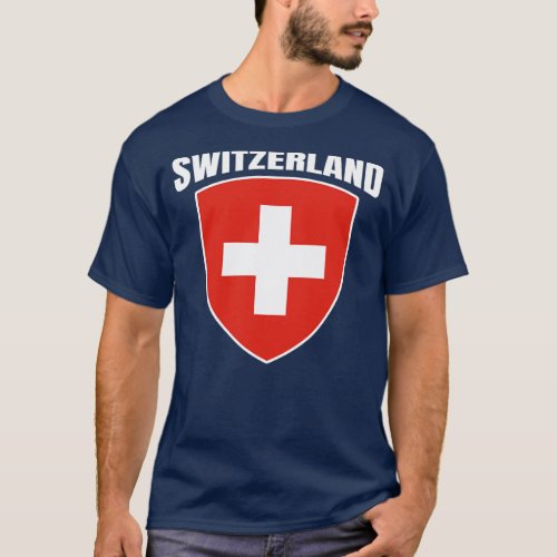 Switzerland Swiss Football Flag Soccer Jersey T_Shirt