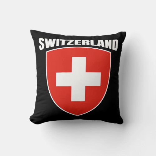 Switzerland Swiss Football Flag Soccer Jersey Throw Pillow