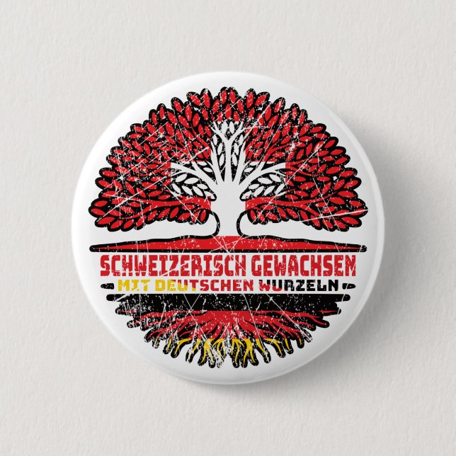 Switzerland Swiss German Germany Baum Wurzel Button (Front)