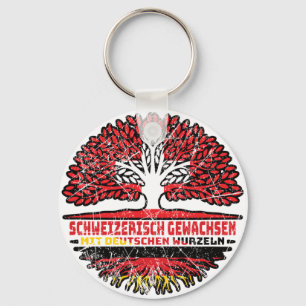 Switzerland Swiss German Germany Baum Wurzel Keychain