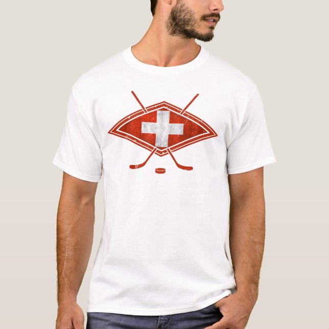 Switzerland Swiss Ice Hockey T-Shirt (Front)