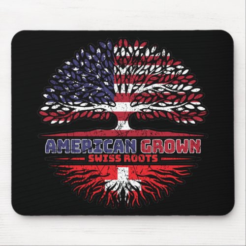 Switzerland Swiss US American USA United States Mouse Pad