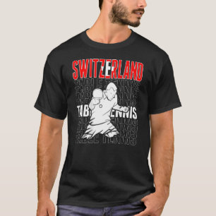 Switzerland Table Tennis  Support Swiss Ping Pong  T-Shirt