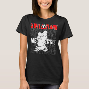 Switzerland Table Tennis Support Swiss Ping Pong T-Shirt