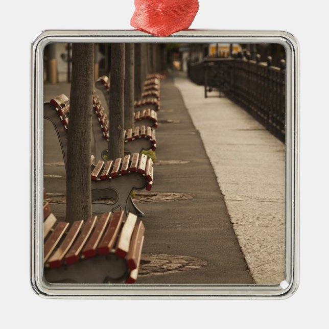 Switzerland, Ticino Canton, Lugano. Lakefront Metal Ornament (Front)