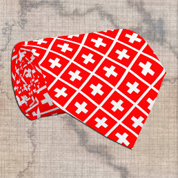 Switzerland Ties, fashion Swiss Flag business Neck Tie