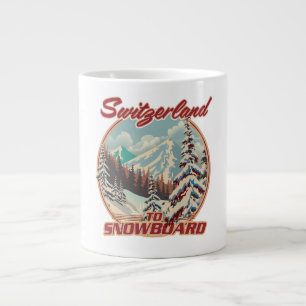Switzerland to Snowboard Giant Coffee Mug