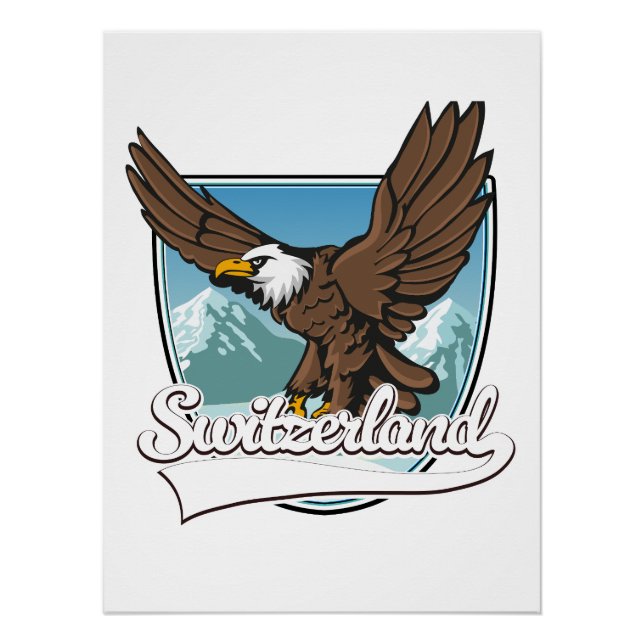 Switzerland Travel Logo Poster (Front)