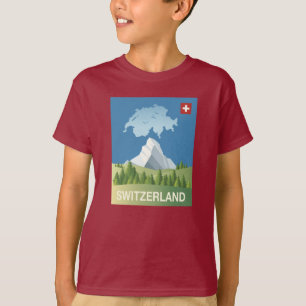 Switzerland Travel Poster T-Shirt