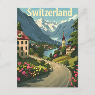 Switzerland vintage postcard