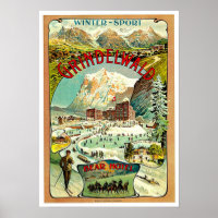 Switzerland Vintage Travel Art Poster