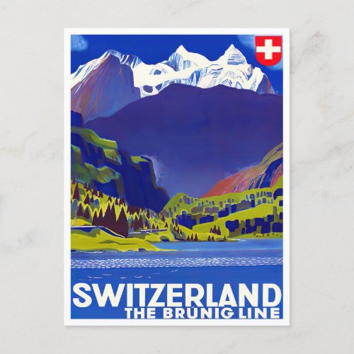 Switzerland vintage travel Postcard
