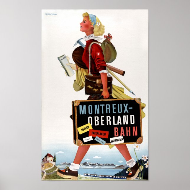 Switzerland Vintage Travel Poster (Front)