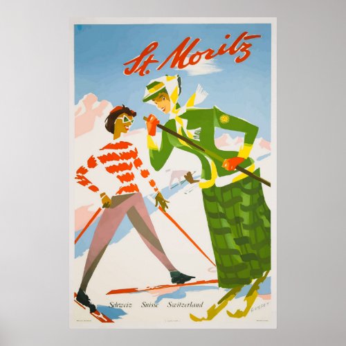 Switzerland Vintage Travel Poster