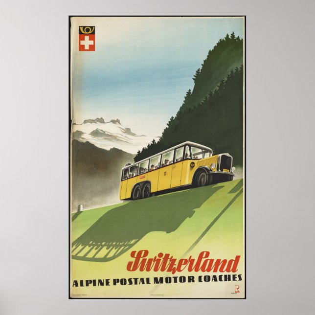 Switzerland Vintage Travel Poster Ad Retro Prints (Front)
