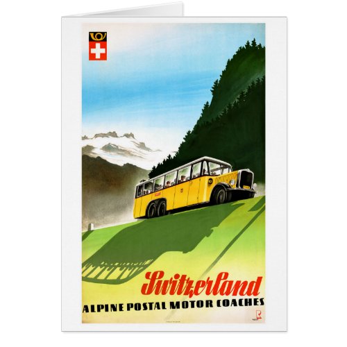 Switzerland Vintage Travel Poster Restored