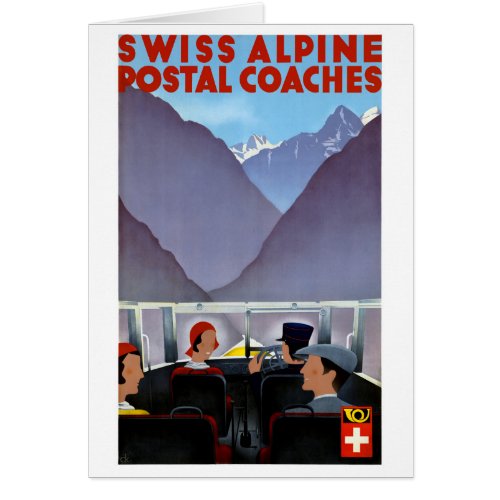 Switzerland Vintage Travel Poster Restored