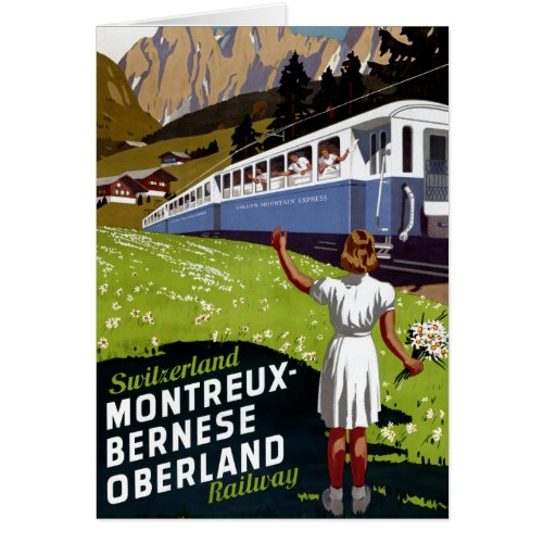 Switzerland Vintage Travel Poster Restored