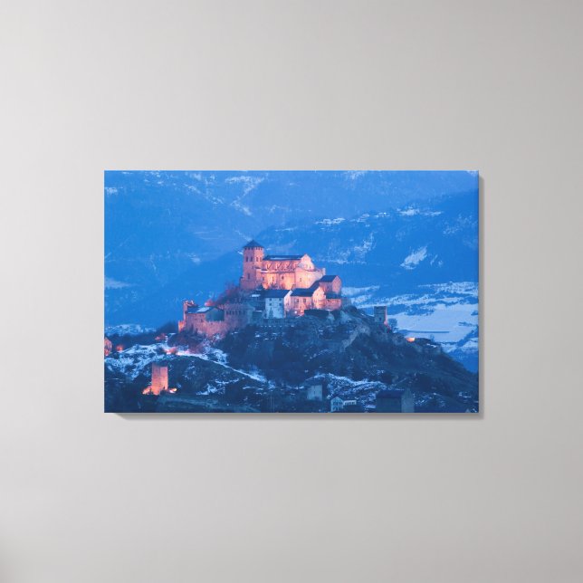 SWITZERLAND, Wallis/Valais, SION: Basilique de Canvas Print (Front)