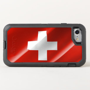 Switzerland waving flag OtterBox defender iPhone SE/8/7 case