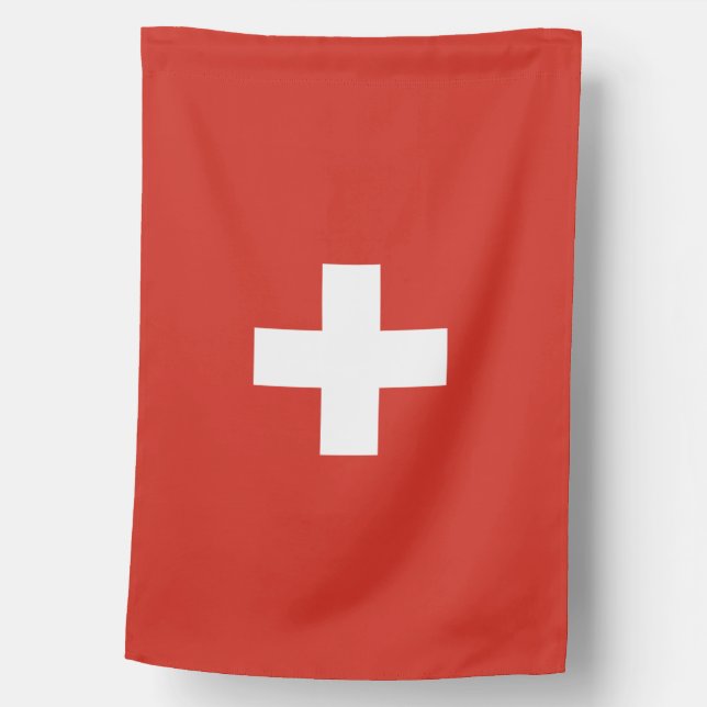 Switzerland Weatherproof Personalized House Flag (Front)