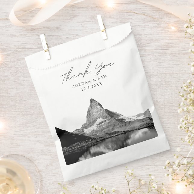 Switzerland Wedding Favor Photo Thank You Bag (Clipped)