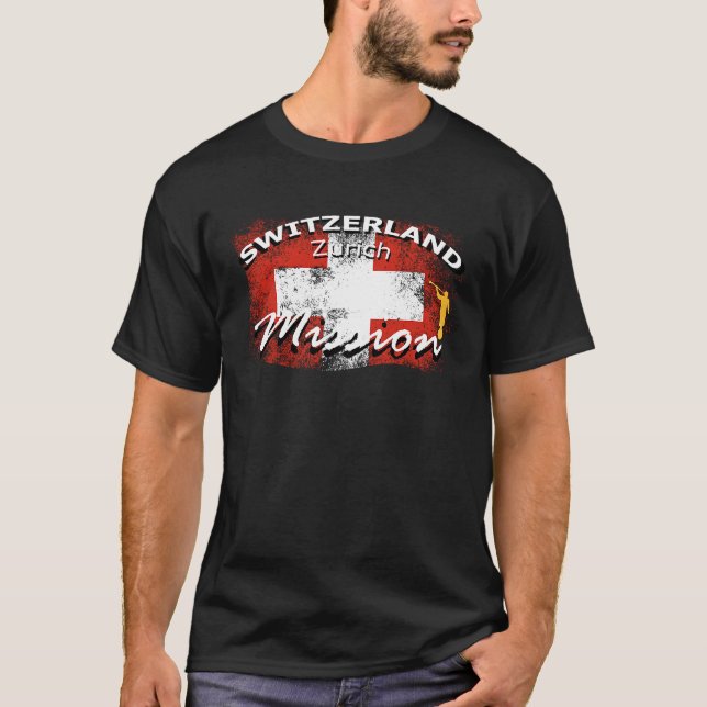Switzerland Zurich Mormon LDS Mission Missionary T-Shirt (Front)