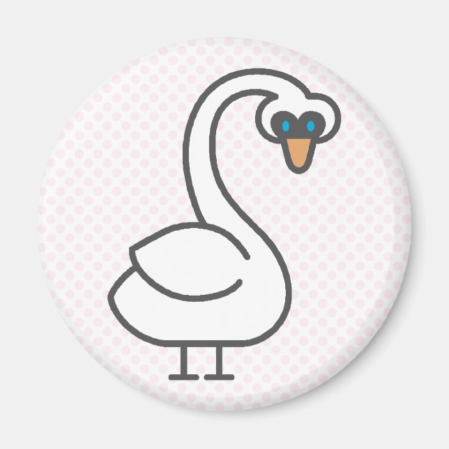 Swivvel Swan Magnet (Front)