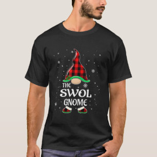 Swol Gnome Buffalo Plaid Matching Family Christmas T-Shirt