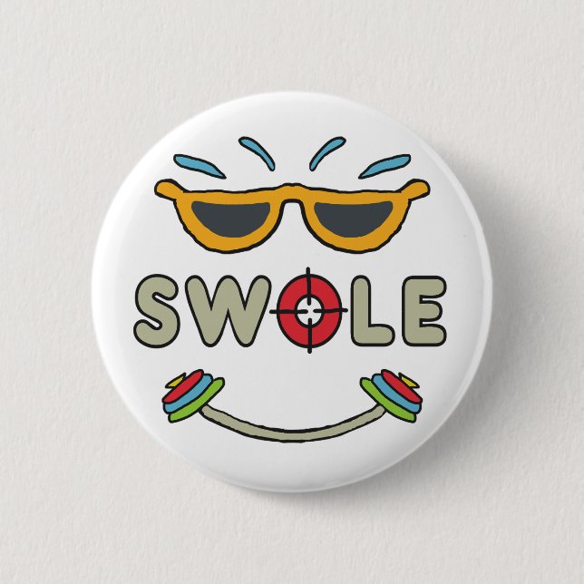 Swole Bodybuilding Button (Front)