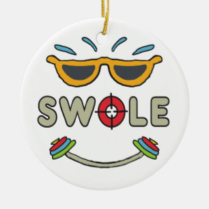 Swole Bodybuilding Ceramic Ornament