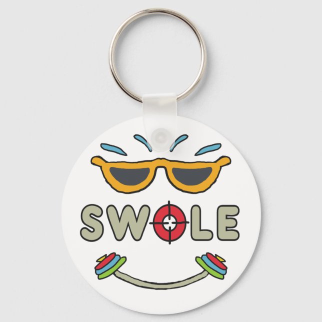 Swole Bodybuilding Keychain (Front)